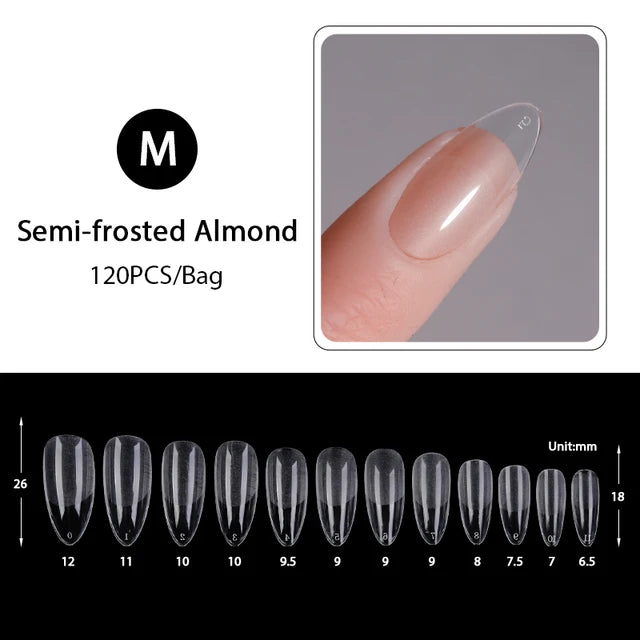 Press on Nails Coffin Soft Gel Tips Full Cover Fake Acrylic UV Gel Nails Extension System Oval Almond Sculpted False Nail Tips