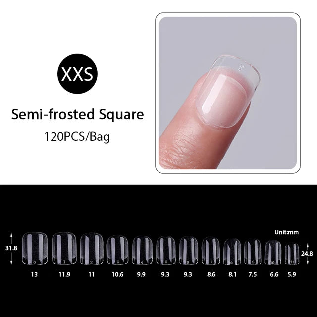 Press on Nails Coffin Soft Gel Tips Full Cover Fake Acrylic UV Gel Nails Extension System Oval Almond Sculpted False Nail Tips