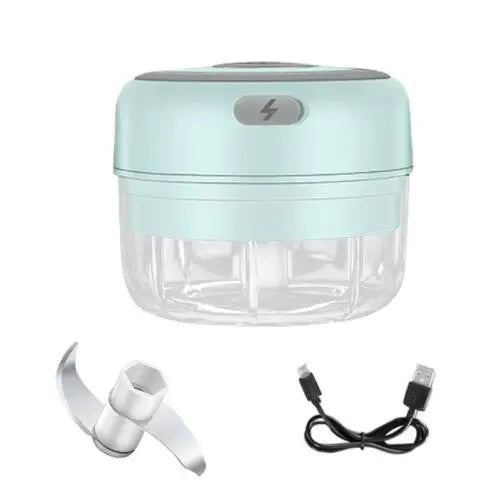 Mini Electric Garlic Chopper Vegetable Chili Meat Ginger Masher Machine Sturdy Durable USB Charging Blenders Kitchen, Ships From - CHINA
