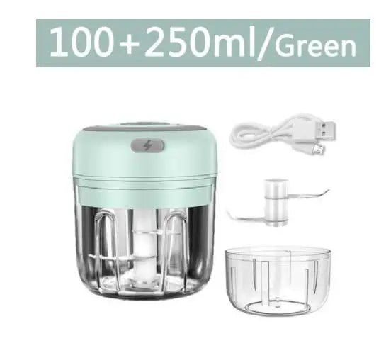 Mini Electric Garlic Chopper Vegetable Chili Meat Ginger Masher Machine Sturdy Durable USB Charging Blenders Kitchen, Ships From - CHINA