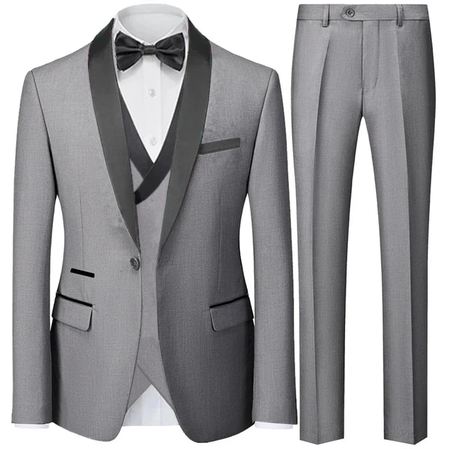 Prestige 3-Piece Men's Formal Tuxedo-Style Suit