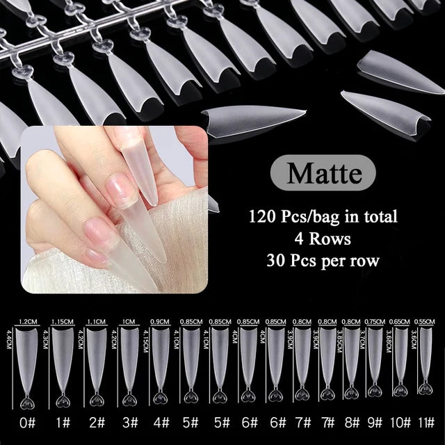 Press on Nails Coffin Soft Gel Tips Full Cover Fake Acrylic UV Gel Nails Extension System Oval Almond Sculpted False Nail Tips