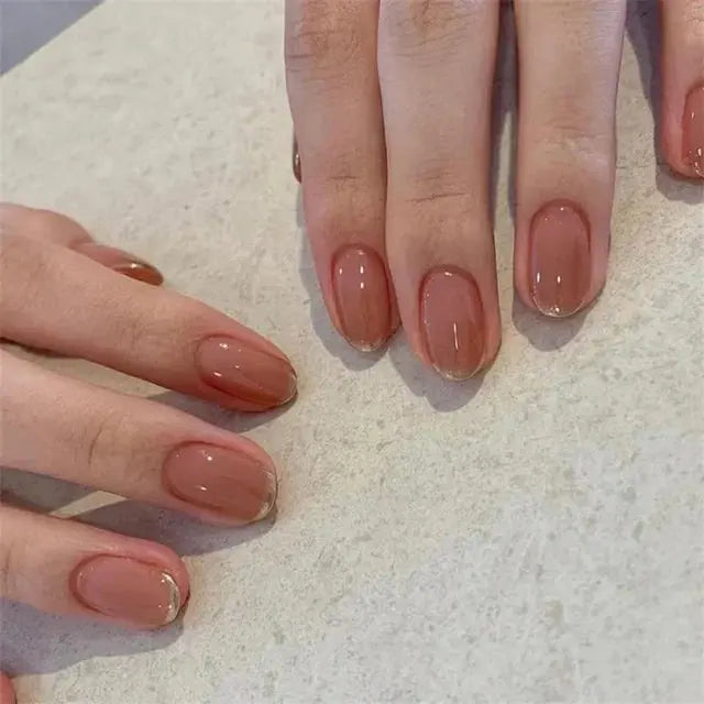 24Pcs/Set Acrylic Long Ballet Press on Nail Tips Coffin Wearing Reusable False Nails Art Colorful Glossy Fake Nails Artificial - MaJuah