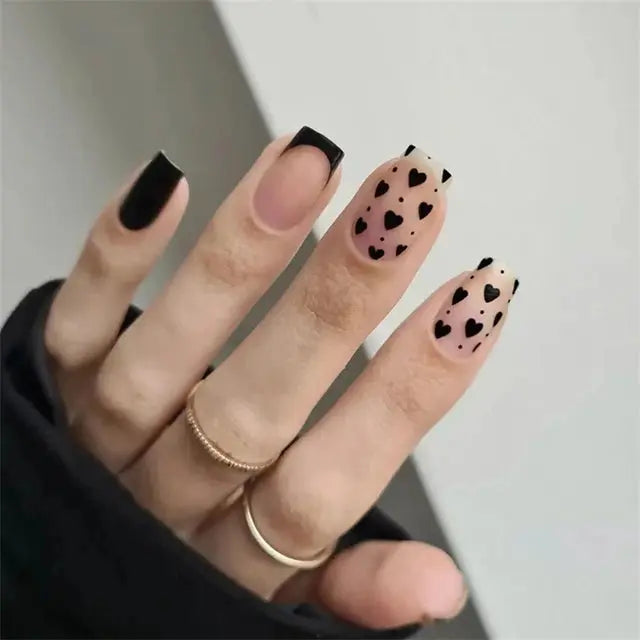 24Pcs Gradient Acrylic Fake Nails Art Long Ballet Wearing Nails Fake Press on Nail Tips Full Cover Removable French False Nails - MaJuah