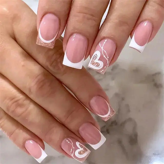 24Pcs/Set Acrylic Long Ballet Press on Nail Tips Coffin Wearing Reusable False Nails Art Colorful Glossy Fake Nails Artificial - MaJuah