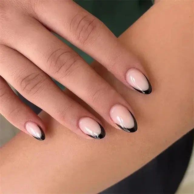 24Pcs/Set Acrylic Long Ballet Press on Nail Tips Coffin Wearing Reusable False Nails Art Colorful Glossy Fake Nails Artificial - MaJuah