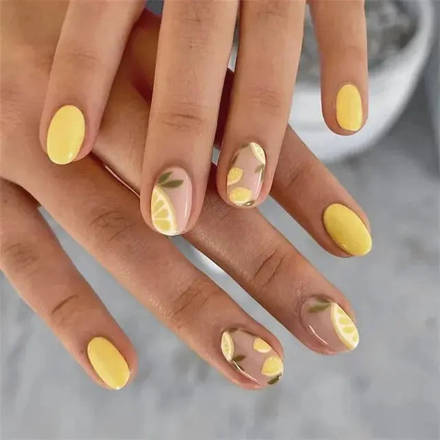 24Pcs/Set Acrylic Long Ballet Press on Nail Tips Coffin Wearing Reusable False Nails Art Colorful Glossy Fake Nails Artificial - MaJuah