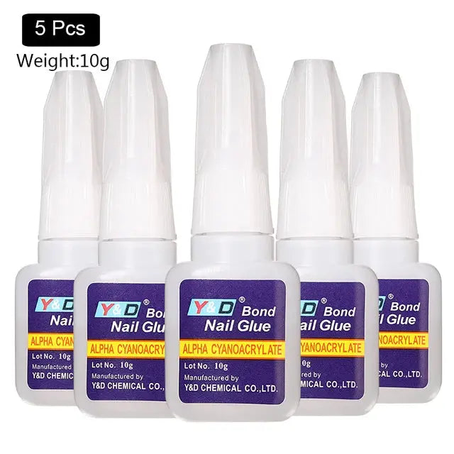 10g Fast Drying Nail Glue for False Nails Glitter Acrylic Nail Rhinestone Decoration Extension Glue Adhensive Nail Care Tool - MaJuah