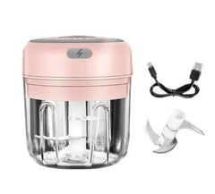 Mini Electric Garlic Chopper Vegetable Chili Meat Ginger Masher Machine Sturdy Durable USB Charging Blenders Kitchen, Ships From - CHINA