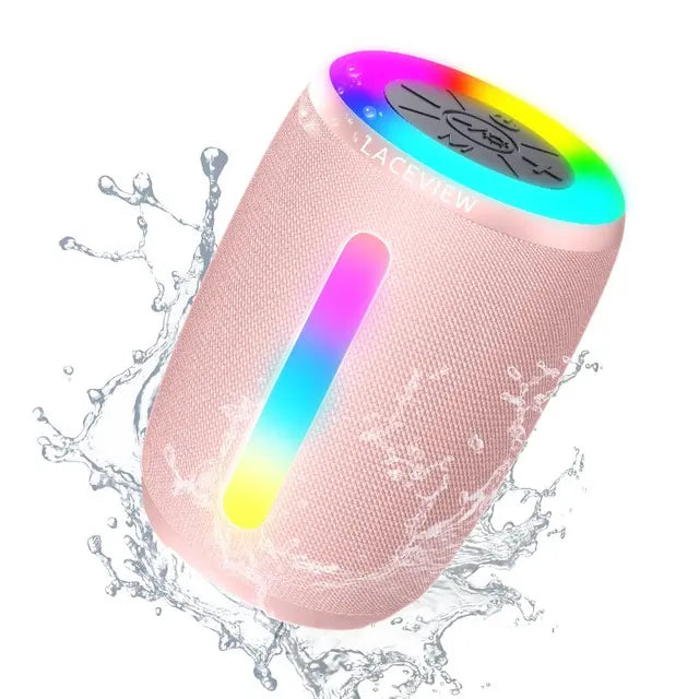 Speaker Bluetooth, stereo, TWS pairing, LED, call, radio, waterproof, TF card, USB, AUX, wireless portable speaker