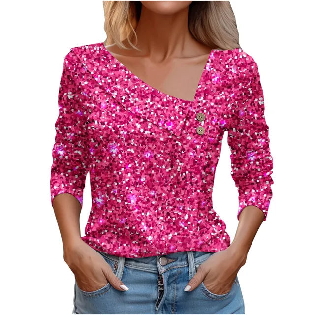 Women Fashion Long Sleeve Top White Floral Print Shirts And Blouses 3D Print Clothes For Women 2024