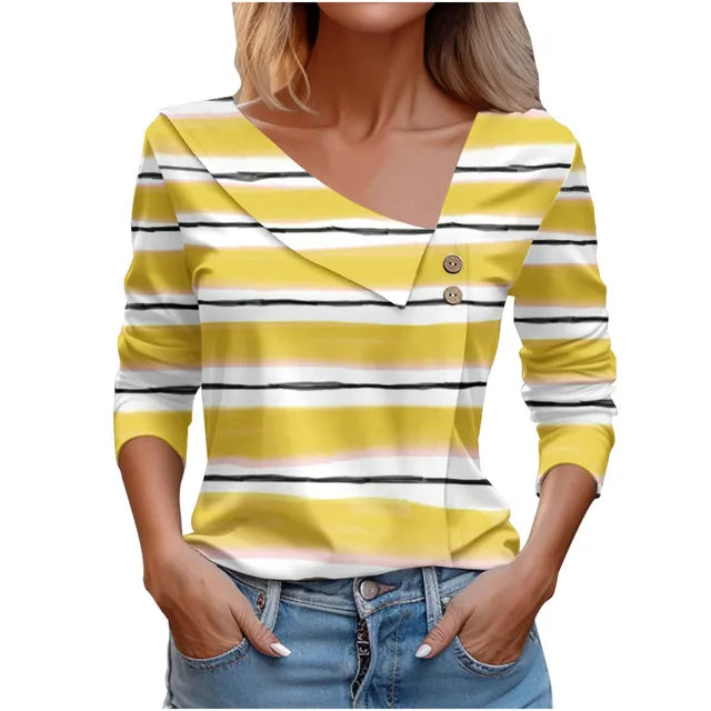 Women Fashion Long Sleeve Top White Floral Print Shirts And Blouses 3D Print Clothes For Women 2024