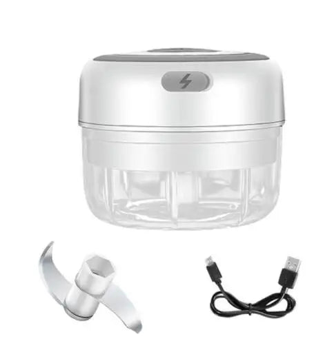 Mini Electric Garlic Chopper Vegetable Chili Meat Ginger Masher Machine Sturdy Durable USB Charging Blenders Kitchen, Ships From - CHINA