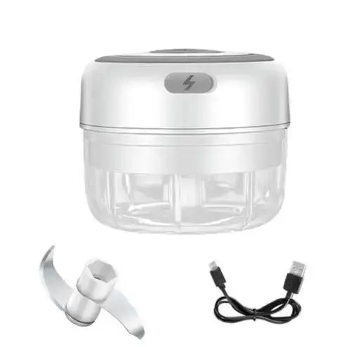 Mini Electric Garlic Chopper Vegetable Chili Meat Ginger Masher Machine Sturdy Durable USB Charging Blenders Kitchen, Ships From - CHINA - MaJuah