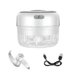 Mini Electric Garlic Chopper Vegetable Chili Meat Ginger Masher Machine Sturdy Durable USB Charging Blenders Kitchen, Ships From - CHINA