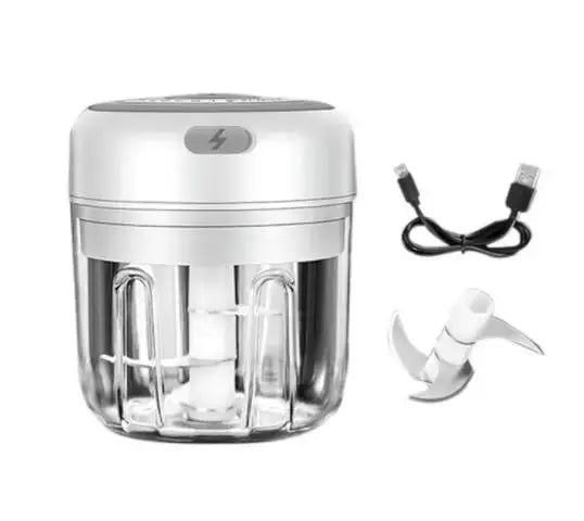 Mini Electric Garlic Chopper Vegetable Chili Meat Ginger Masher Machine Sturdy Durable USB Charging Blenders Kitchen, Ships From - CHINA - MaJuah
