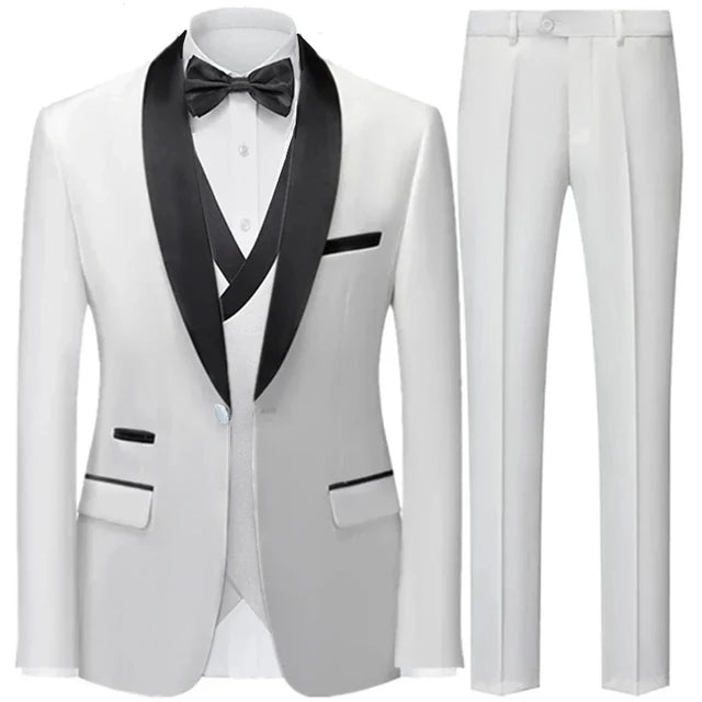 Prestige 3-Piece Men's Formal Tuxedo-Style Suit
