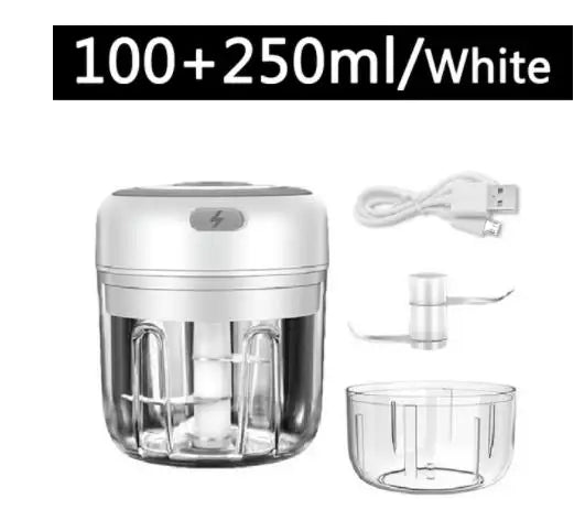 Mini Electric Garlic Chopper Vegetable Chili Meat Ginger Masher Machine Sturdy Durable USB Charging Blenders Kitchen, Ships From - CHINA