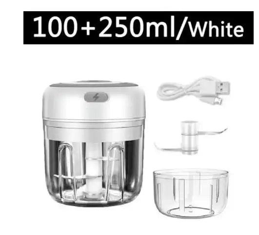 Mini Electric Garlic Chopper Vegetable Chili Meat Ginger Masher Machine Sturdy Durable USB Charging Blenders Kitchen, Ships From - CHINA - MaJuah