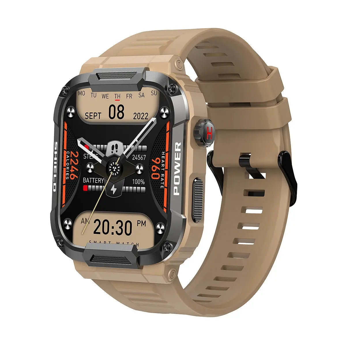 Men Smart Watch Military Healthy Monitor AI Voice Bluetooth Call Fitness Waterproof Sports Smartwatch for IOS Android Phone 2023 - MaJuah